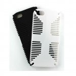 Wholesale iPhone 4 4S Hybrid Grip Case (White-Black)
